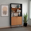 Ribeirao Bookcase - Freijo/ Black