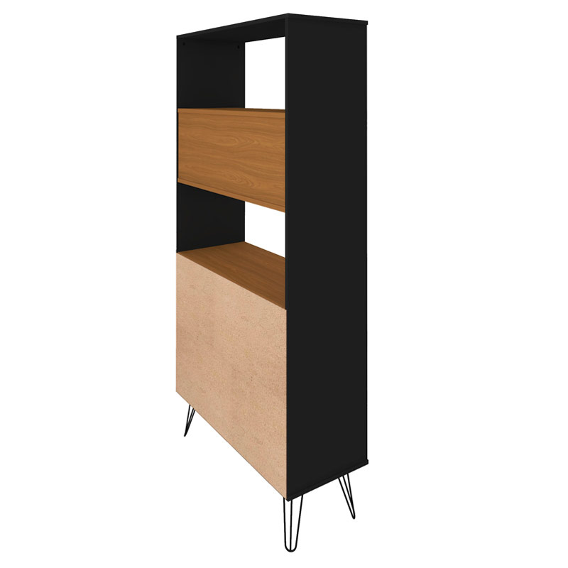 Ribeirao Bookcase - Freijo/ Black