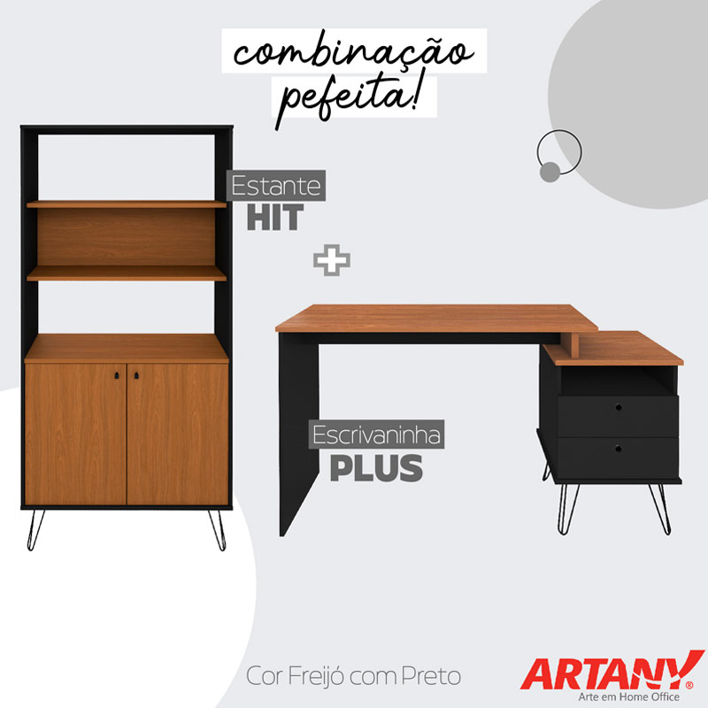 Ribeirao Bookcase - Freijo/ Black