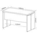 Sumare 1200 Operational Desk - Nogal/ Black