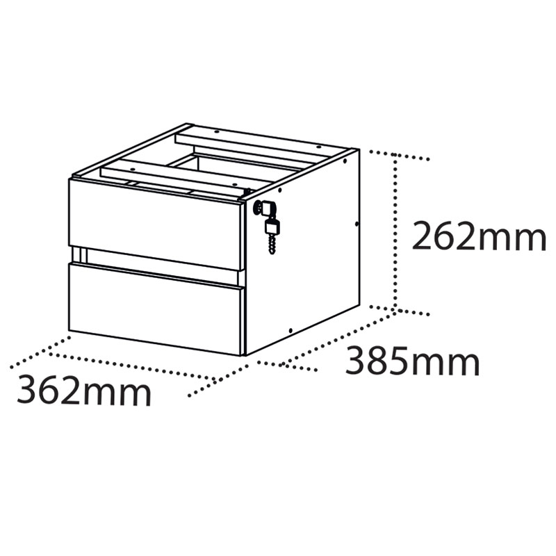 Sumare 2 Drawers Module - Black