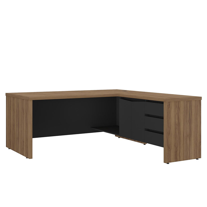 Sumare Chief Desk - Nogal/ Black