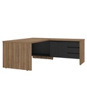 Sumare Chief Desk - Nogal/ Black