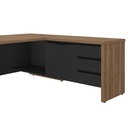 Sumare Chief Desk - Nogal/ Black