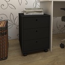 Viamao Chest of 3 Drawers - Black