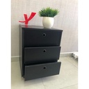 Viamao Chest of 3 Drawers - Black