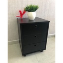 Viamao Chest of 3 Drawers - Black