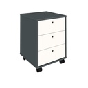 Viamao Chest of 3 Drawers - Gray/ White