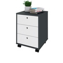 Viamao Chest of 3 Drawers - Gray/ White