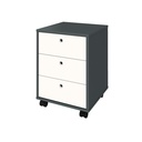 Viamao Chest of 3 Drawers - Gray/ White