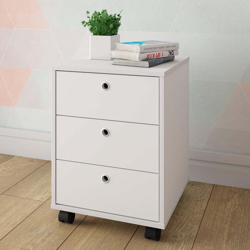 Viamao Chest of 3 Drawers - White