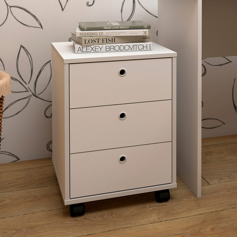 Viamao Chest of 3 Drawers - White