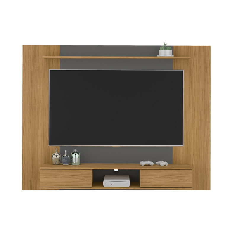 Altamira Tv Wall Panel - Oak/ Graphite