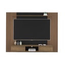 Altamira Tv Wall Panel - Slatted Pine/ Black