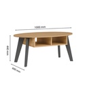 Angra Coffee Table - Oak/ Graphite