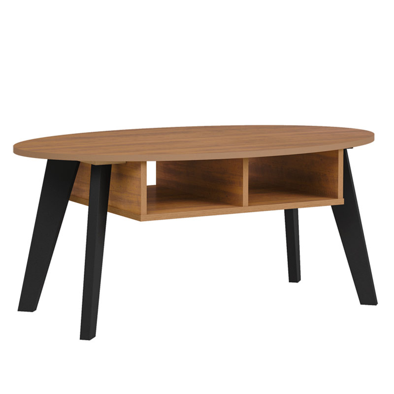 Angra Coffee Table - Pine/ Black