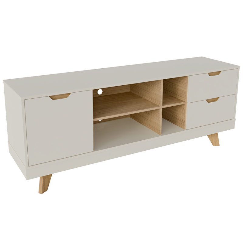 Araguaina Tv Stand - Off White/ Oak