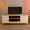 Araguaina Tv Stand - Off White/ Oak