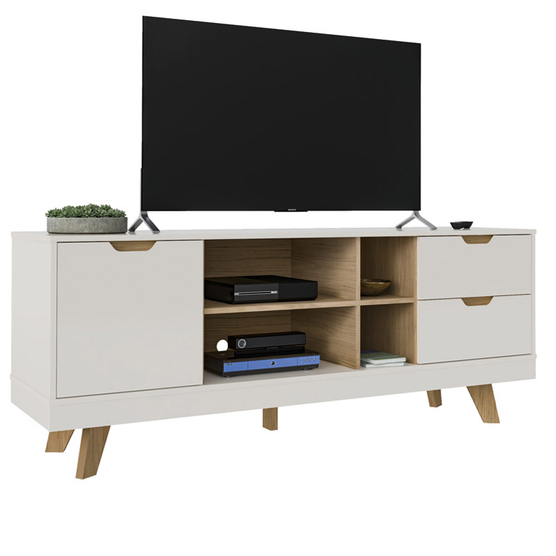 Araguaina Tv Stand - Off White/ Oak