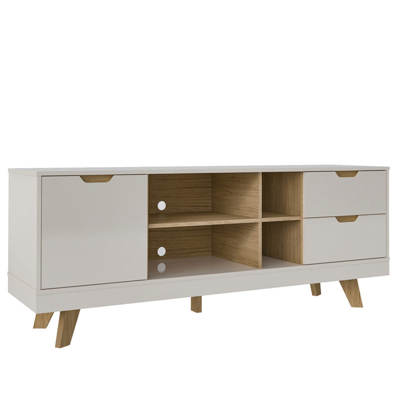 Araguaina Tv Stand - Off White/ Oak