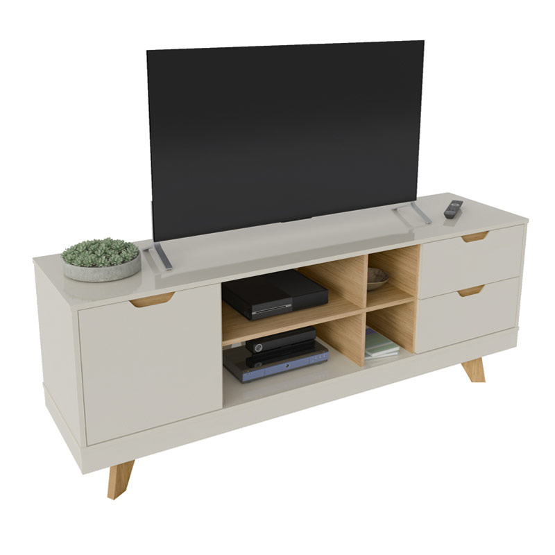 Araguaina Tv Stand - Off White/ Oak