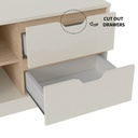 Araguaina Tv Stand - Off White/ Oak