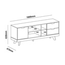 Araguaina Tv Stand - Off White/ Oak