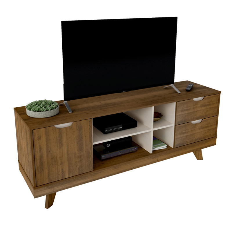 Araguaina Tv Stand - Pine/ Off White