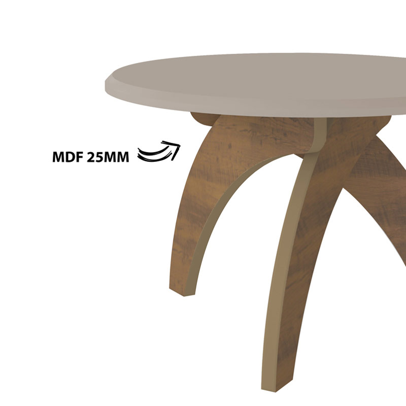 Arapongas Coffee Table - Off White/ Pine  
