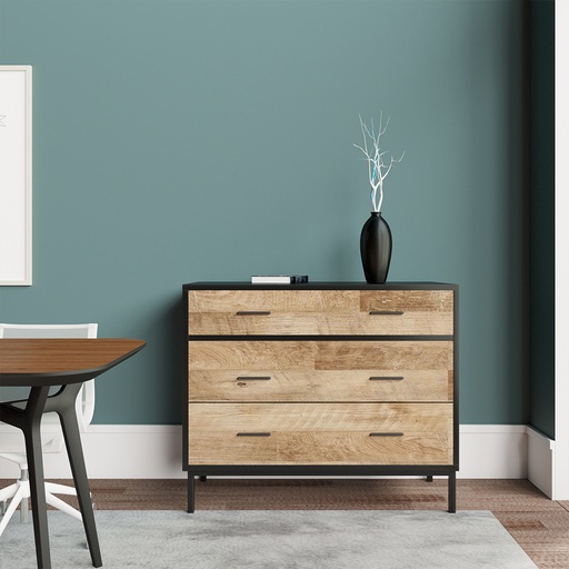 Fresno Sideboard, Oak and Black