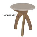 Araras End Table - Off White/ Pine  