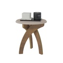 Araras End Table - Off White/ Pine  