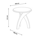 Araras End Table - Off White/ Pine  