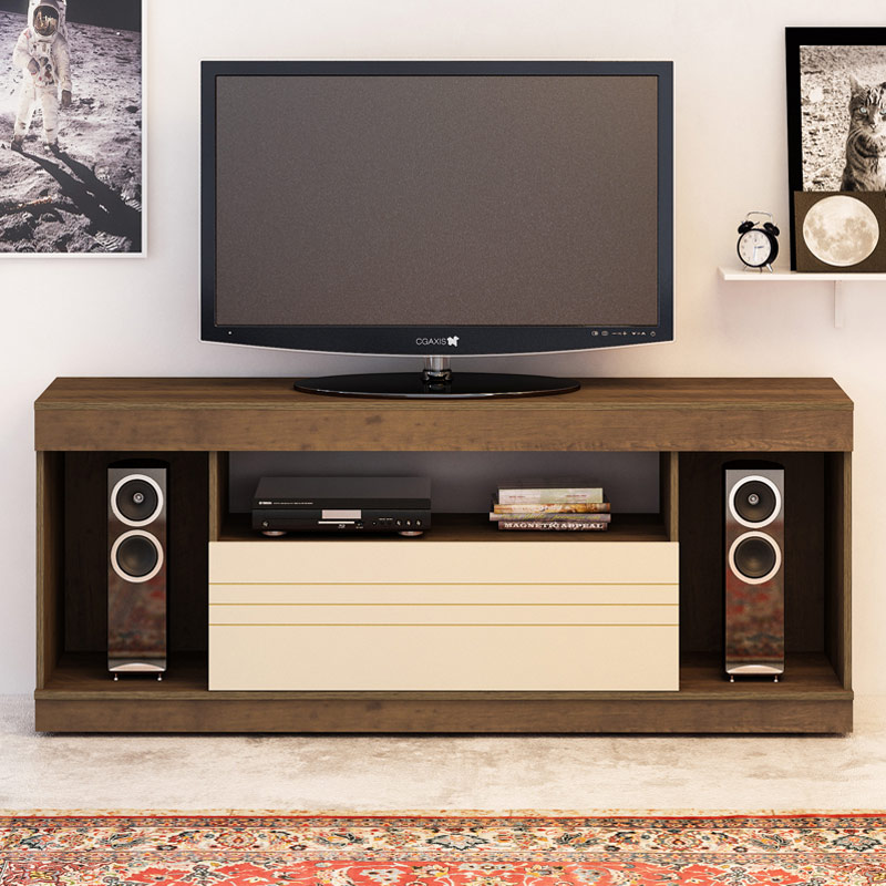 Araruama Tv Stand - Pine/ Off White