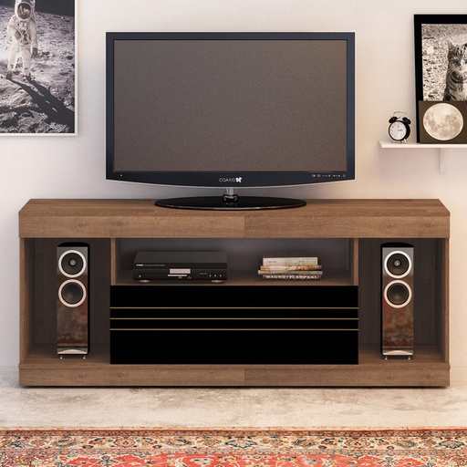 Aracaju Tv Stand - Rustic/ Black