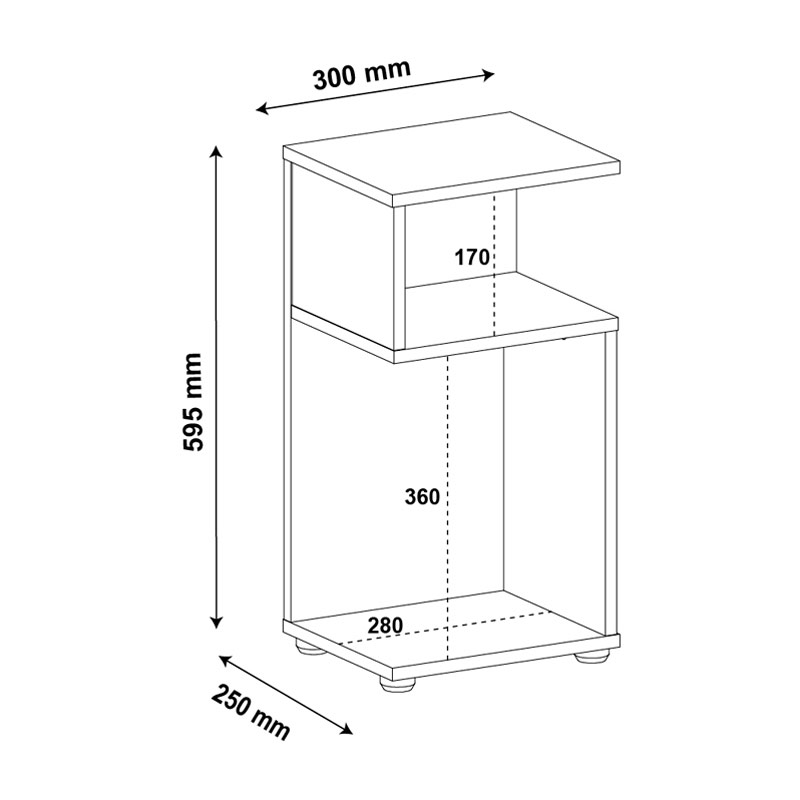 Barbacena End Table - Pine