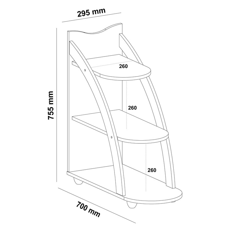 Barreiras End Table - Graphite