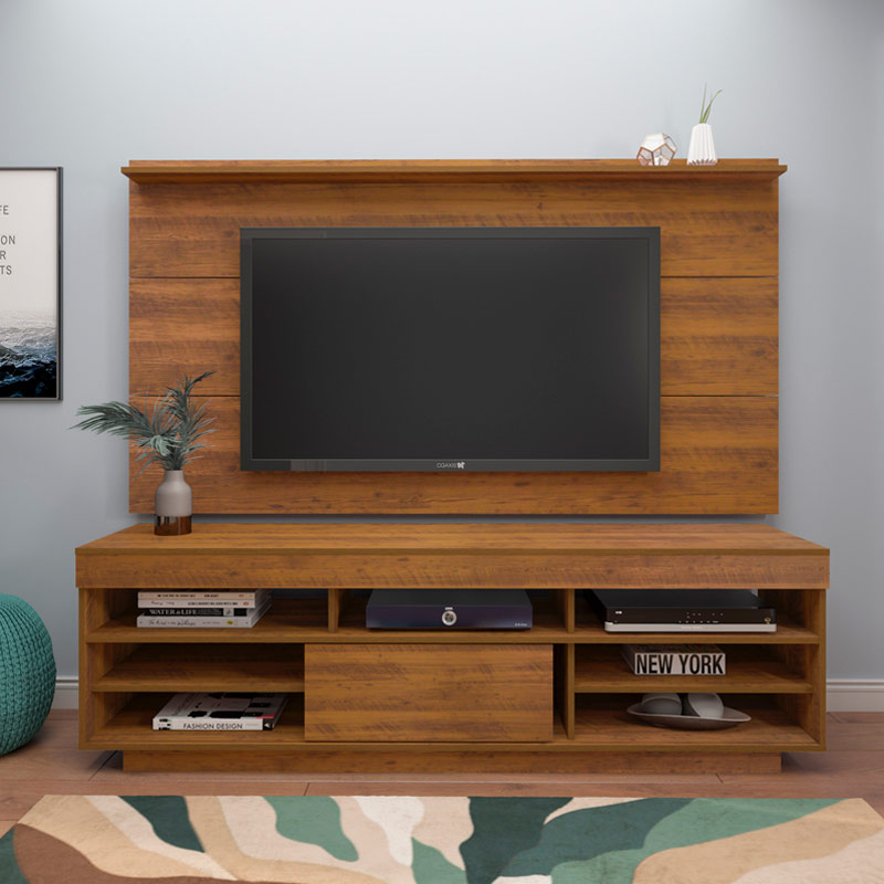 Barretos Tv Stand - Pine-Pine/ Off White