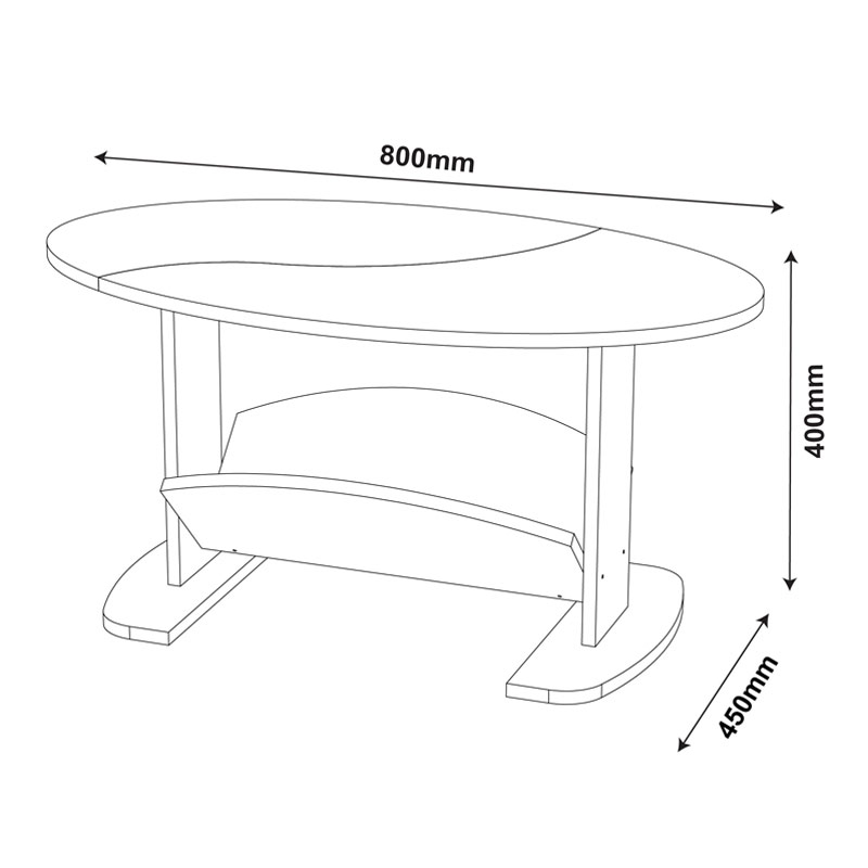 Bento Roxo Coffee Table - Pine/ Off White