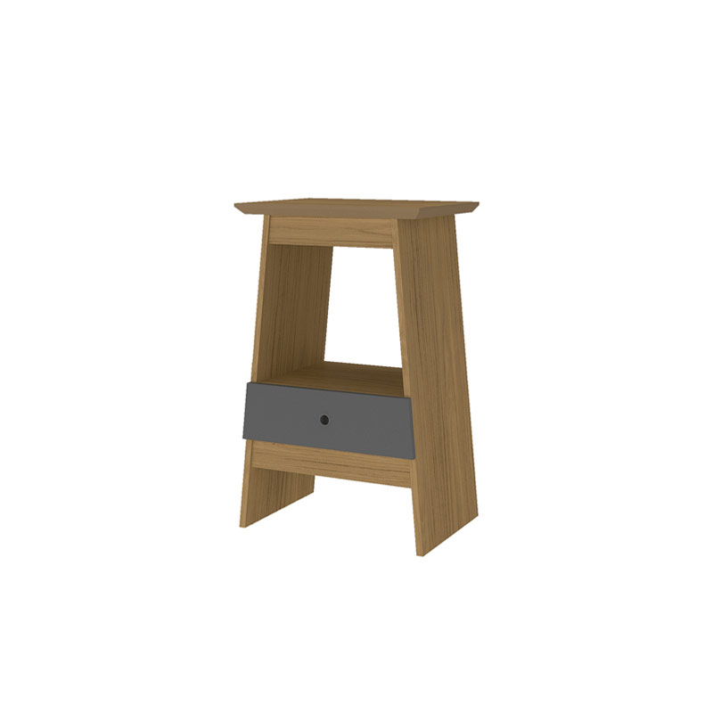 Birigui End Table - Oak/ Graphite