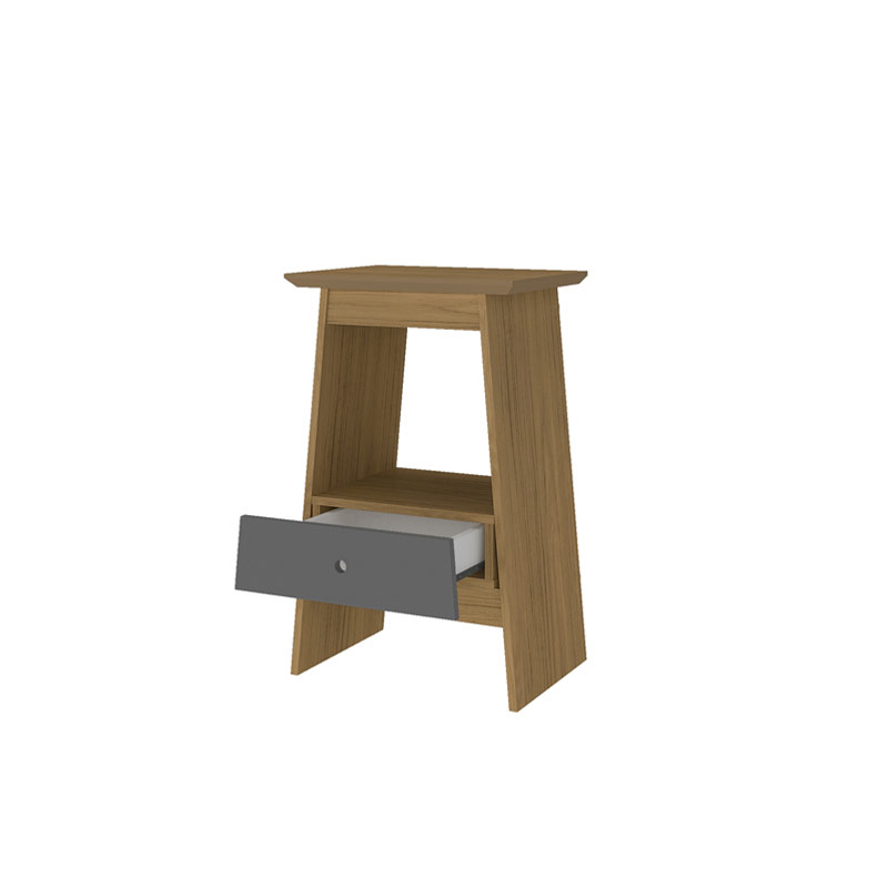 Birigui End Table - Oak/ Graphite