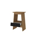 Birigui End Table - Pine/ Black