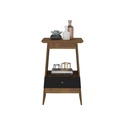 Birigui End Table - Pine/ Black