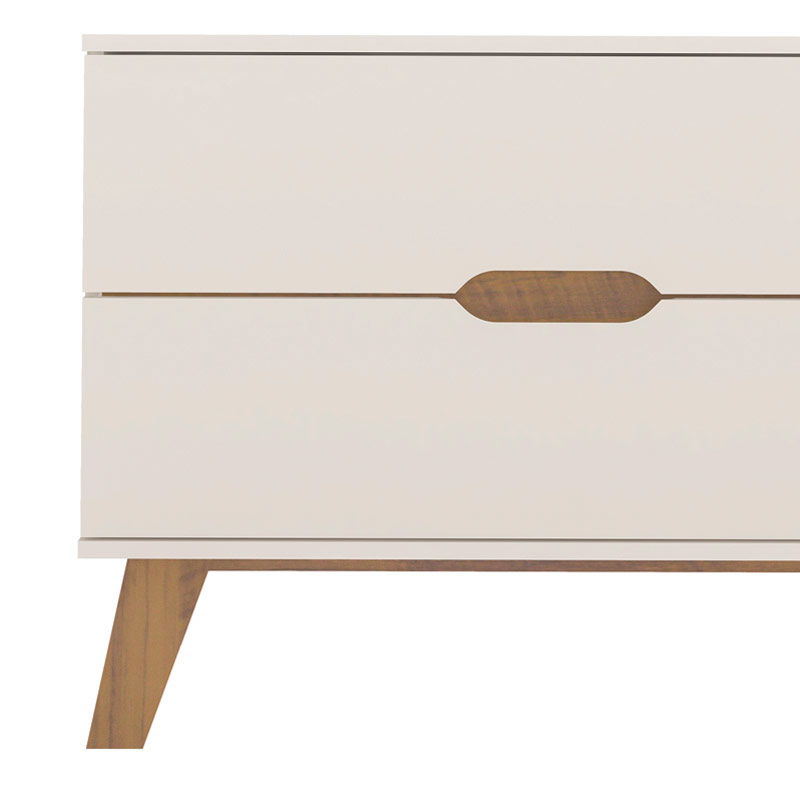 Botucatu Tv Stand - Off White/ Pine