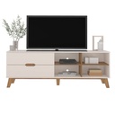 Botucatu Tv Stand - Off White/ Pine