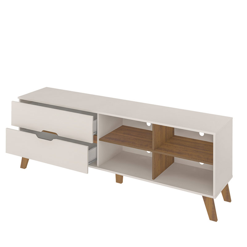 Botucatu Tv Stand - Off White/ Pine