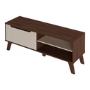 Braganca Horizonte Tv Stand - Walnut/ Off White