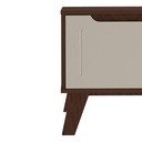 Braganca Horizonte Tv Stand - Walnut/ Off White