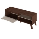 Braganca Horizonte Tv Stand - Walnut/ Off White