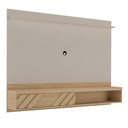 Breves Tv Wall Panel - Oak/ Off White